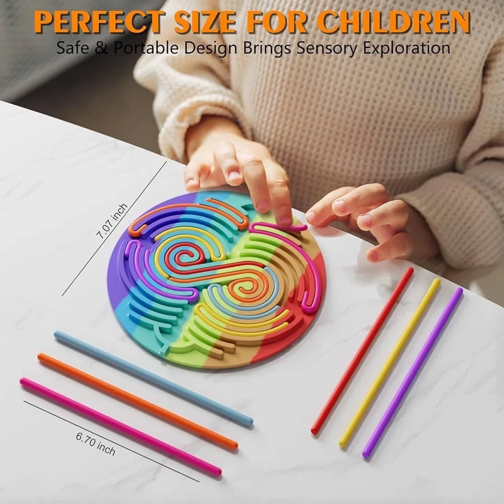 Colorful Sensory Activity Board Toy 4 Kids Stress Anxiety Autistic ADHD.3+ NWT